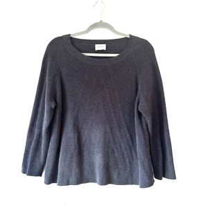 WRAP LONDON Charcoal Grey cotton crew neck sweater size 12